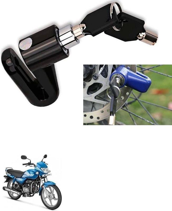 AS TRADERS Motorcycle Disc Brake Lock/Disk Lock Security for Hero HF Deluxe Motorcycle Disc Brake Lock/Disk Lock Security for Hero HF Deluxe Disc Lock  (Black)