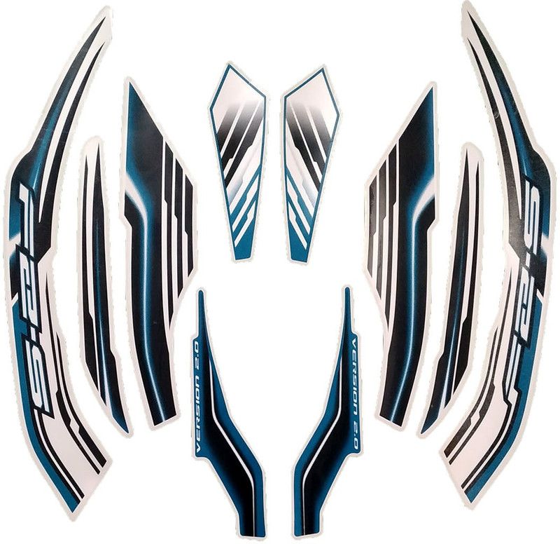 Dateen Sticker & Decal for Car  (Blue)