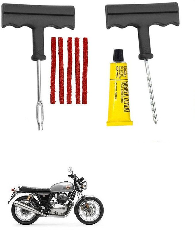 Giinix Bike 5 Rubber Strips Plugs Tubeless Flat Tyre For Royal Enfield Interceptor 650 Tubeless Tyre Puncture Repair Kit