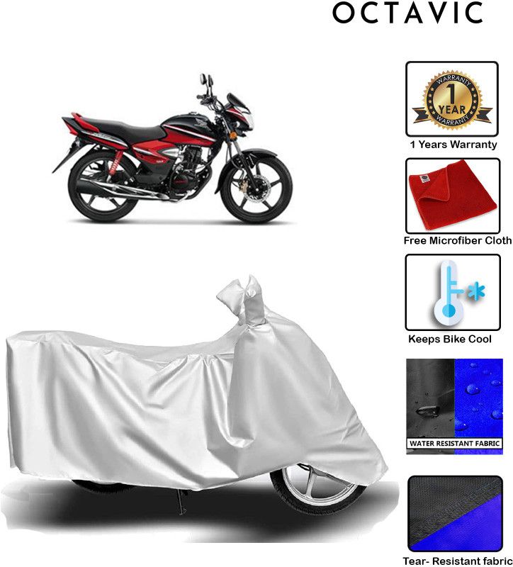 octavic Waterproof Two Wheeler Cover for Honda  (CB, Silver)