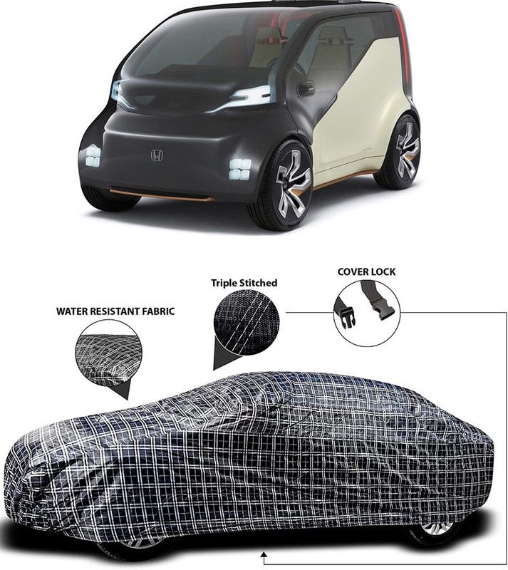 ARN Car Cover For Honda NeuV (With Mirror Pockets)  (White, Black)