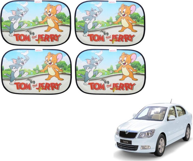 MOCKHE Side Window Sun Shade For Skoda Laura  (Multicolor)