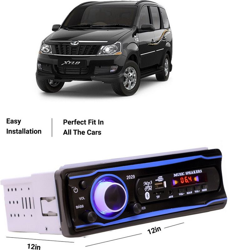 EverLand Blue Stereo-999 BLUETOOTH/USB/SD/AUX/FM/MP3 (BLUE & Black)-0-293 Car Stereo  (Single Din)