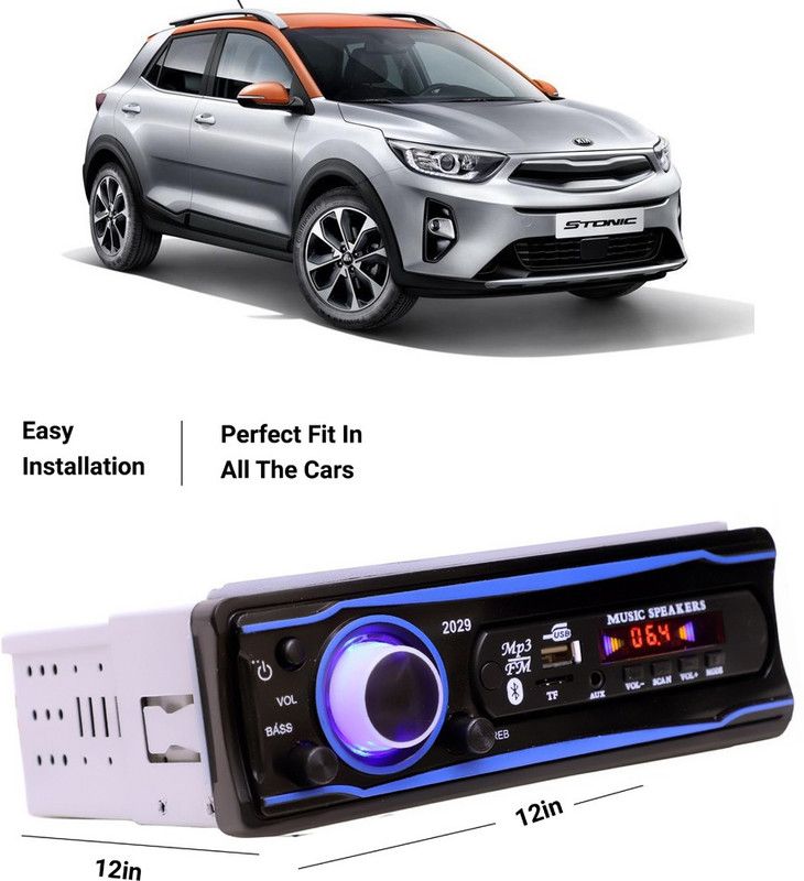 EverLand Blue Stereo-999 BLUETOOTH/USB/SD/AUX/FM/MP3 (BLUE & Black)-0-242 Car Stereo  (Single Din)