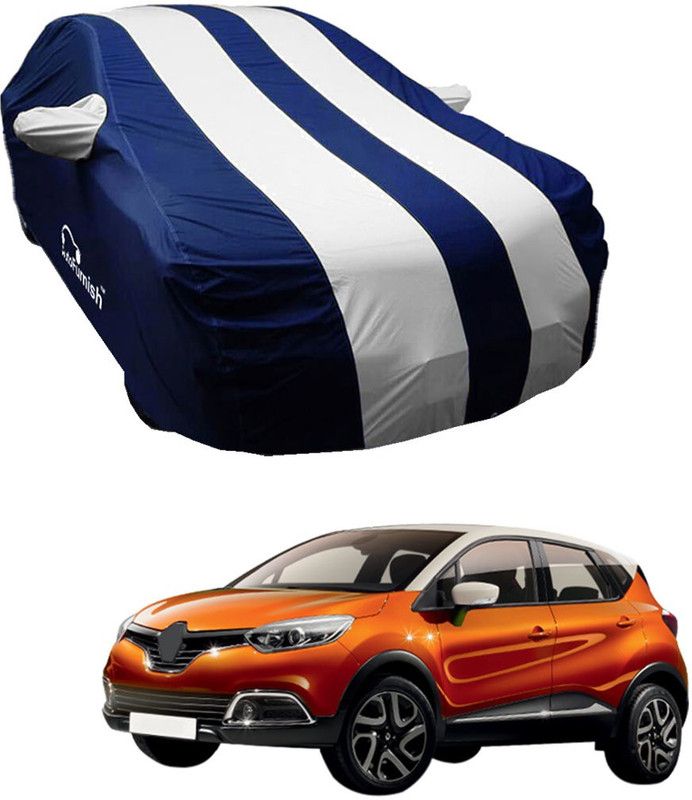 AutoFurnish Car Cover For Renault Captur (With Mirror Pockets)  (Blue, Silver, For 2019 Models)
