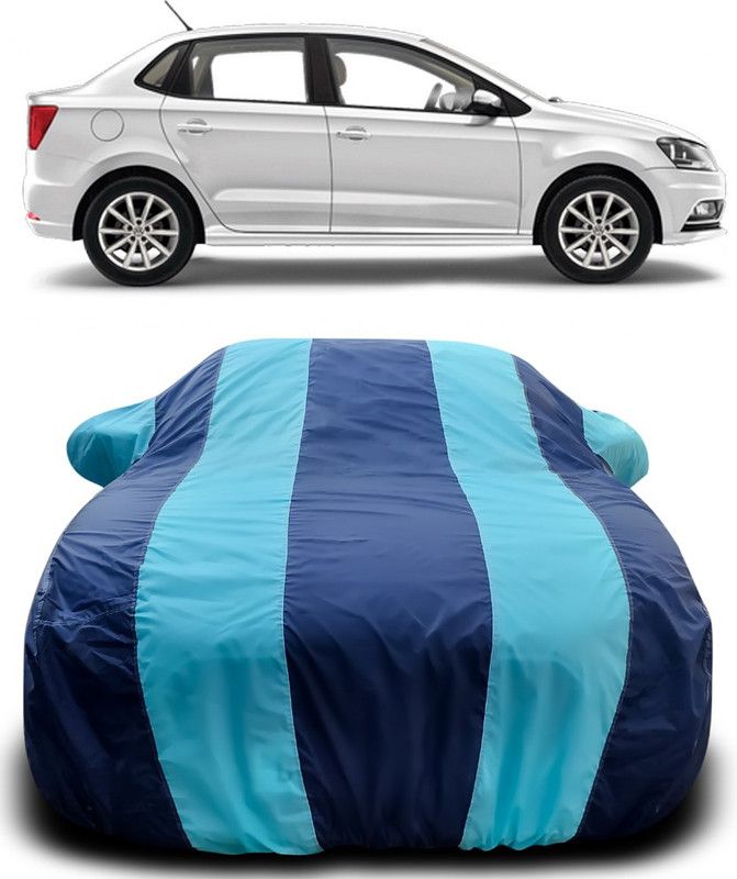 Dvis Car Cover For Volkswagen Ameo (With Mirror Pockets)  (Blue, Blue)