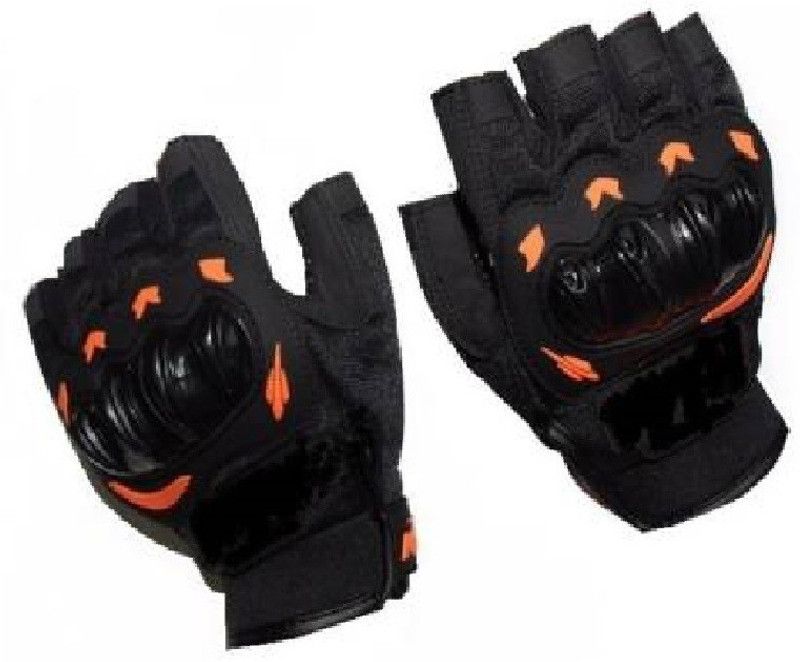 fozti Half Riding Gloves Riding Gloves  (Black, Orange)