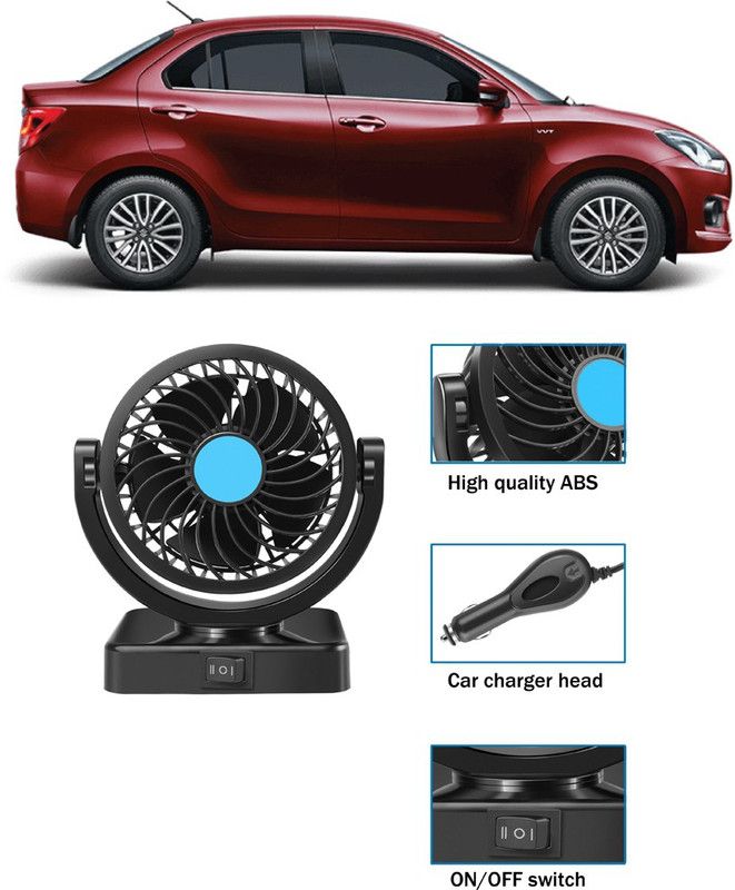 Enfield Works Cooling Car Fan 360 Degree Rotatable For vehicle-Y_316 Car Interior Fan  (12 V)