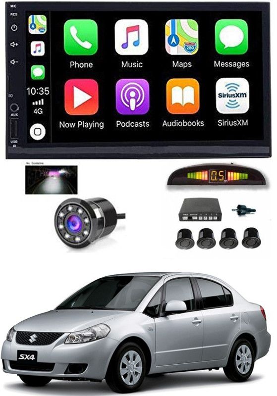RKPSP 7 INCH Full Double Din Car Screen Stereo Media Player Audio Video Touch Screen Stereo Full HD with MP3/MP4/MP5/USB/FM Player/WiFi/Bluetooth & Mirror Link with Back Rear Camera & Black Sensor For SX4 Car Stereo  (Double Din)