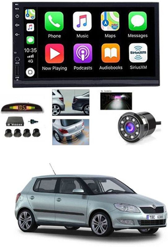 RKPSP 7 INCH Full Double Din Car Screen Stereo Media Player Audio Video Touch Screen Stereo Full HD with MP3/MP4/MP5/USB/FM Player/WiFi/Bluetooth & Mirror Link with Back Rear Camera & Black Sensor For Fabia Car Stereo  (Double Din)