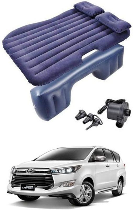 RKPSP Blue Inflatable Car Bed/Two Pillows/Air Pump/Repair Kit For Innova Crysta Car Inflatable Bed Car Inflatable Bed  (Innova Crysta)