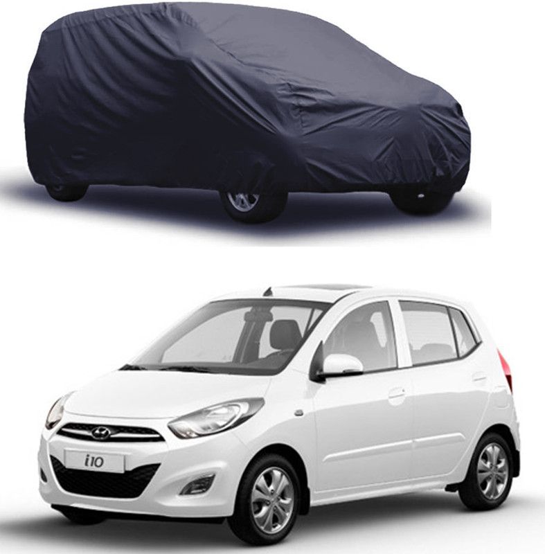 ERcial Store Car Cover For Hyundai i10 (Without Mirror Pockets)  (Grey)
