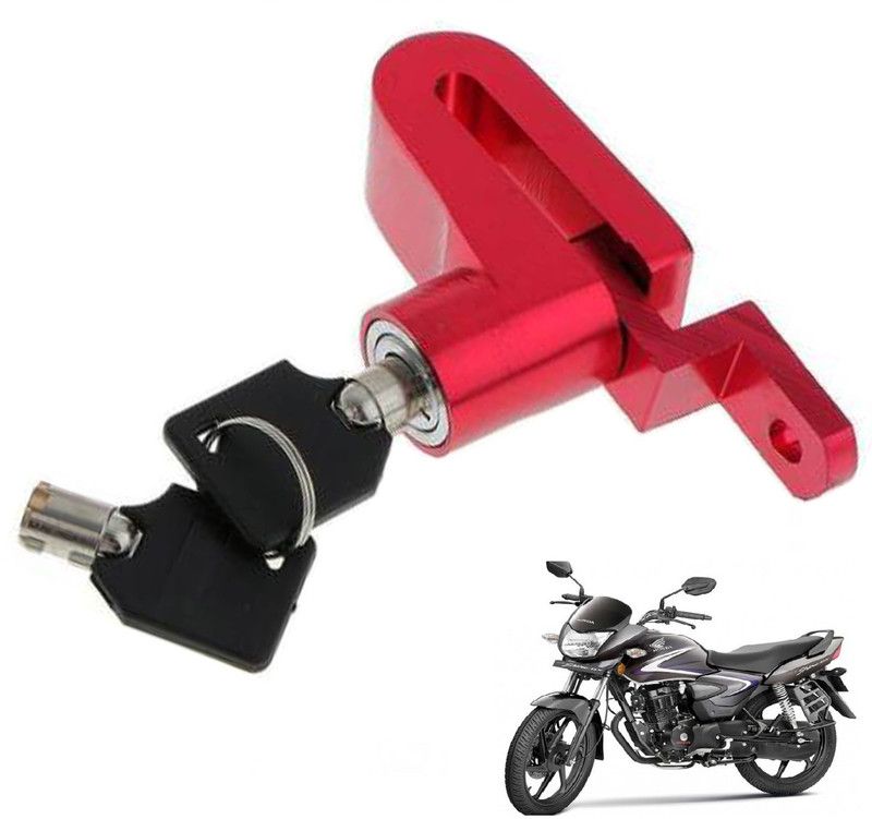 Generox Classic and elegant design Anti theft disc lock for CB Shine Disc Lock  (Red)