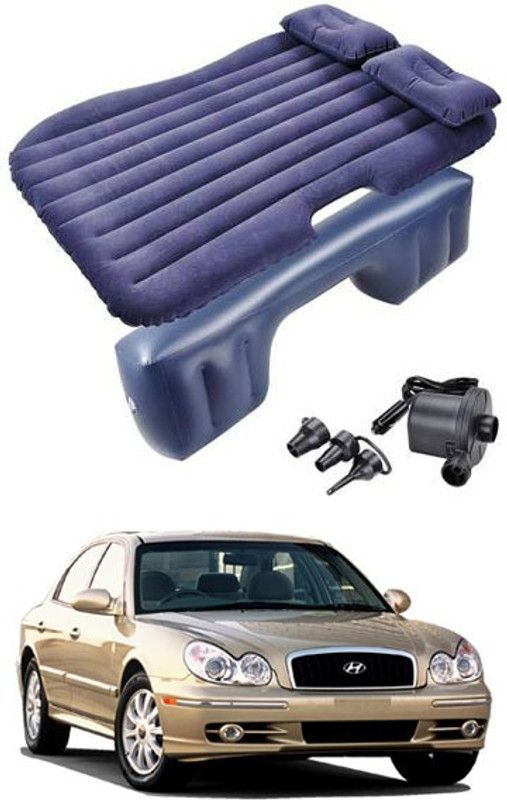 RKPSP Blue Inflatable Car Bed/Two Pillows/Air Pump/Repair Kit For Sonata Car Inflatable Bed Car Inflatable Bed  (Sonata)
