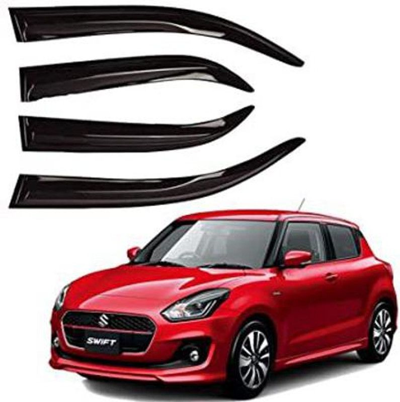 Under Auto For Non-convertibles Front, Rear Wind Deflector  (Tinted Maruti Swift)