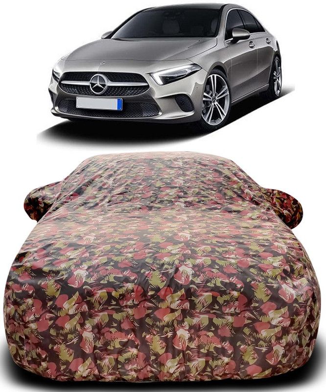 AutoBurn Car Cover For Mercedes Benz A-Class (With Mirror Pockets)  (Green, Red)
