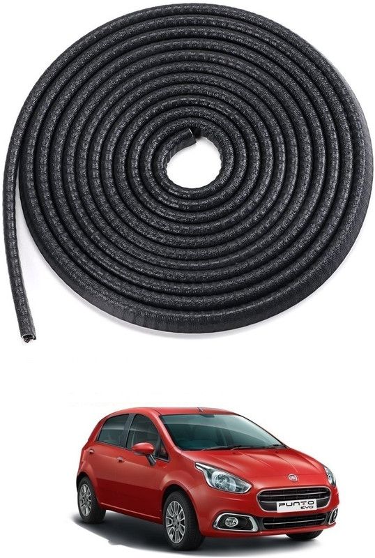 AuTO ADDiCT Rubber Car Door Guard  (Black, Pack of 1, Fiat, Punto Evo)
