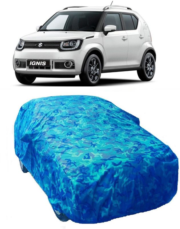 Gargi Traders Car Cover For Maruti Suzuki Ignis (With Mirror Pockets)  (Blue)