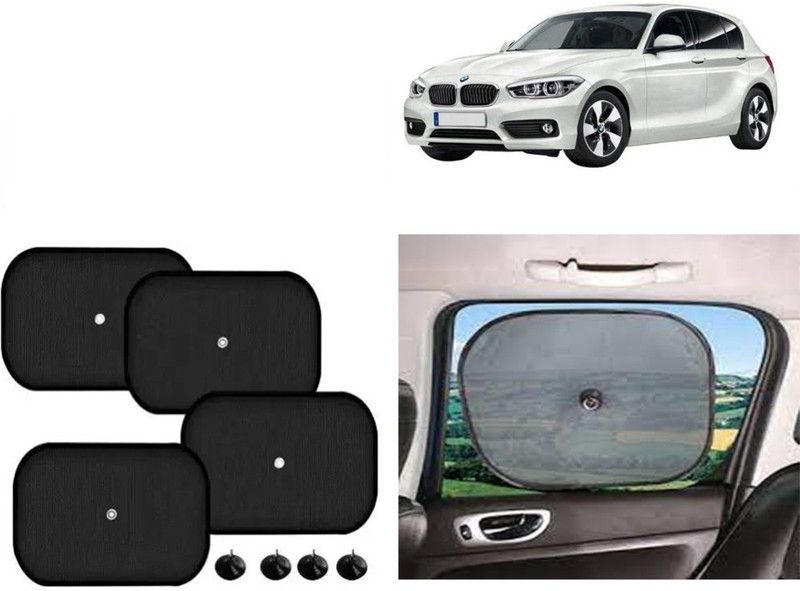 FINCOSTA Side Window Sun Shade For BMW 1 Series  (Black)