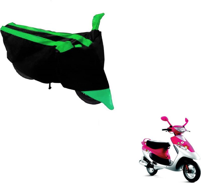 AUTYLE Two Wheeler Cover for TVS  (Scooty Pep+, Black, Green)
