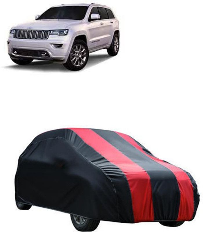 Kuchipudi Car Cover For Mahindra Jeep (Without Mirror Pockets)  (Red, Black, For 2005, 2006, 2007, 2008, 2009, 2010, 2011, 2012, 2013, 2014, 2015, 2016, 2017, 2018, 2019, NA Models)