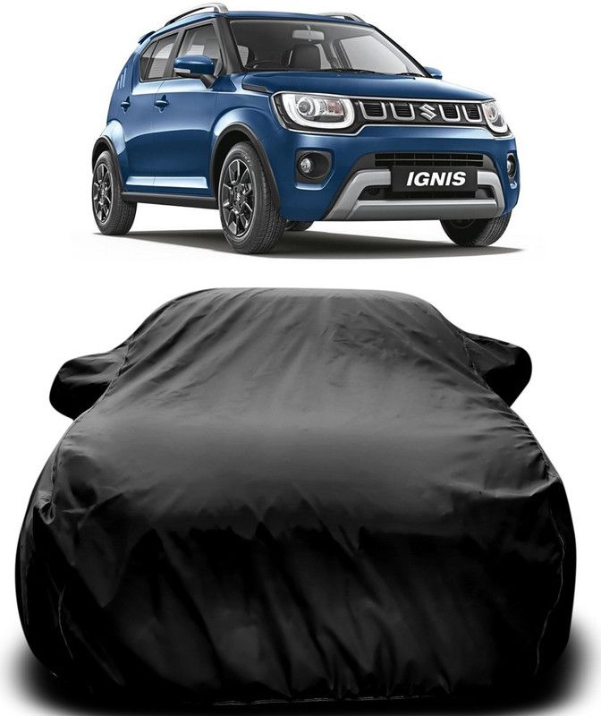 Genipap Car Cover For Maruti Suzuki Ignis (With Mirror Pockets)  (Black)