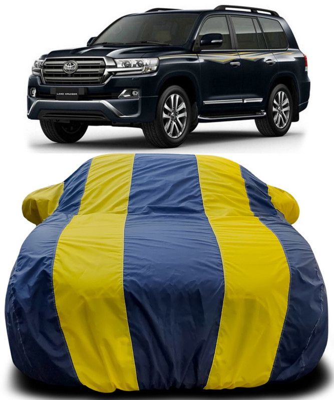 MoTRoX Car Cover For Toyota Land Cruiser (With Mirror Pockets)  (Blue, Yellow)