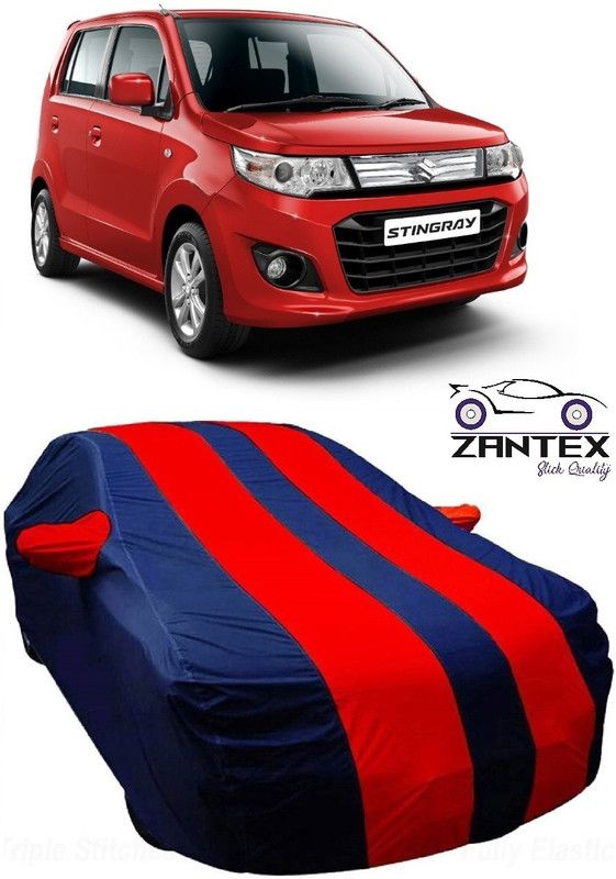 ZANTEX Car Cover For Maruti Suzuki WagonR Stingray (With Mirror Pockets)  (Blue, Red)