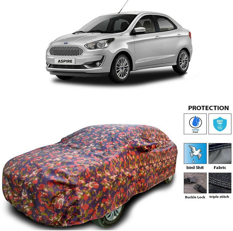 AutoTiger Car Cover For Ford Aspire (With Mirror Pockets)  (Multicolor)