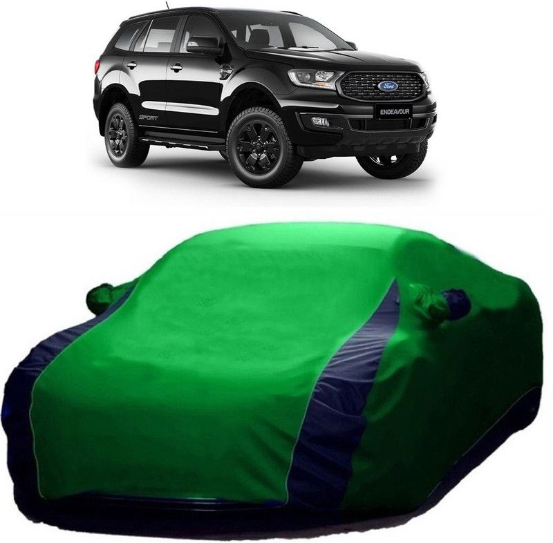 Genipap Car Cover For Ford Endeavour (With Mirror Pockets)  (Green)