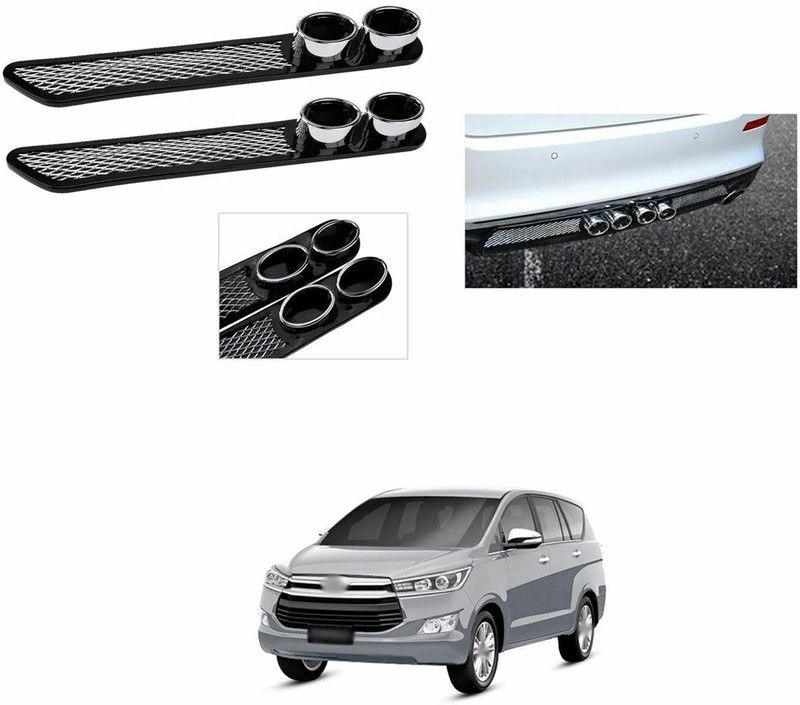 PROEDITION Plastic, Stainless Steel, Microfibre Car Bumper Guard  (Black, Pack of 2, Toyota, Universal For Car)