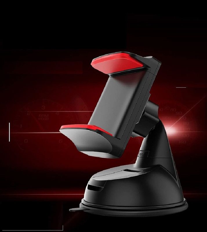 RHONNIUM Car Mobile Holder for Dashboard, Windshield  (Red, Black)
