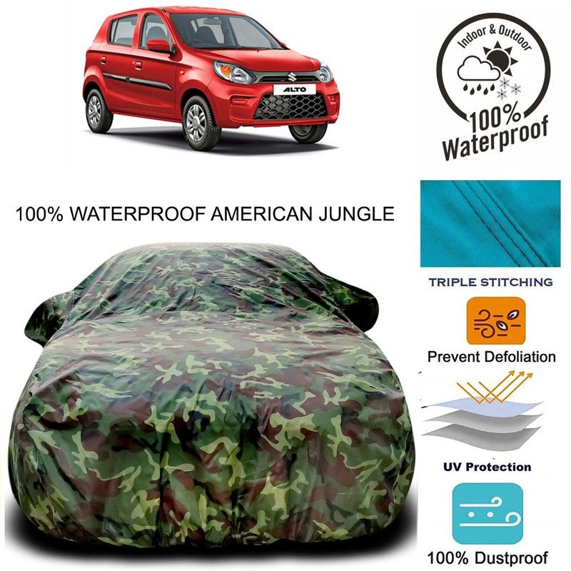 THE REAL ARV Car Cover For Maruti Suzuki Alto (With Mirror Pockets)  (Multicolor)