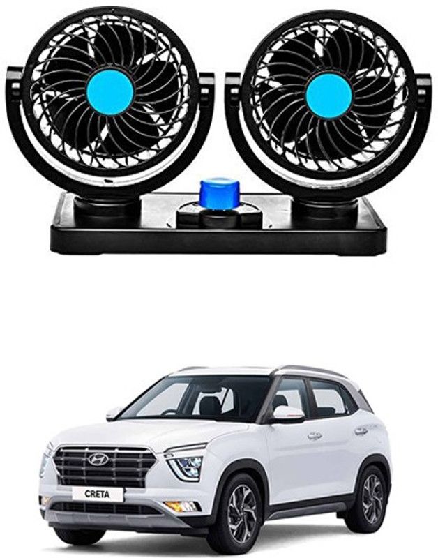 RKPSP 360 Degree Car Fan - 12V,Dual Head Fans,Car dashboard fan For Creta 2020 Car Interior Fan  (12 V)