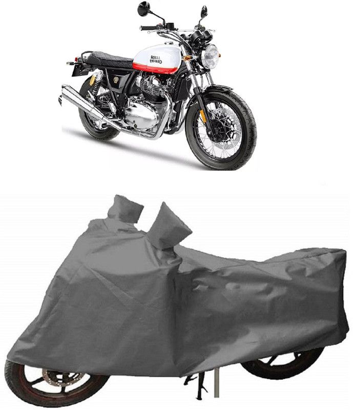 SHIVRAT Two Wheeler Cover for Royal Enfield  (Interceptor 650, Grey)