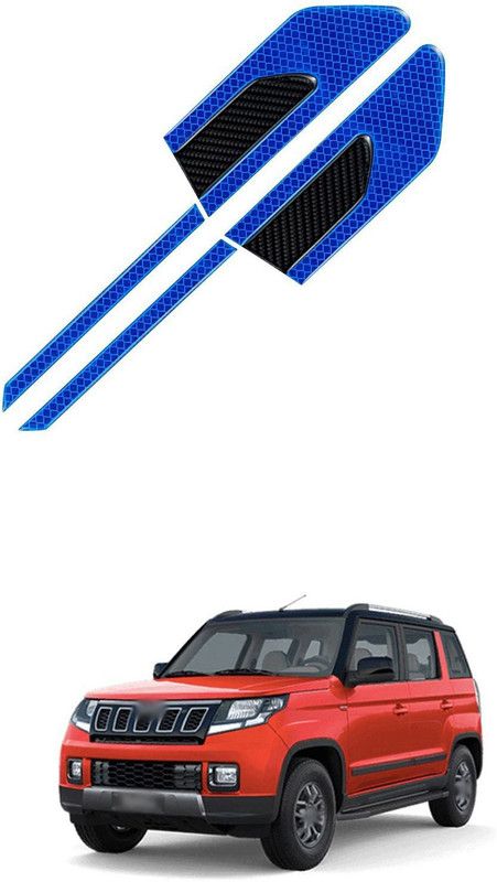 PROEDITION Plastic Car Bumper Guard  (Blue, Pack of 4, Mahindra, Universal For Car)