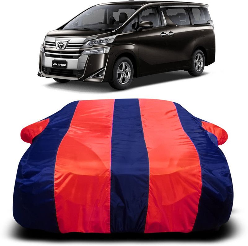 Genipap Car Cover For Toyota Vellfire (With Mirror Pockets)  (Red, Blue)