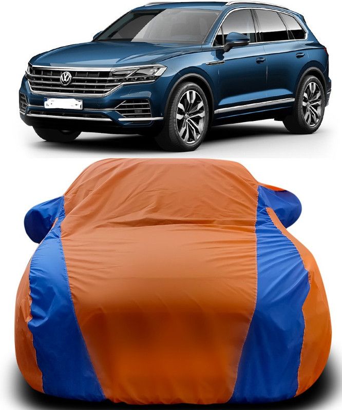 MoTRoX Car Cover For Volkswagen Touareg (With Mirror Pockets)  (Orange, Blue)