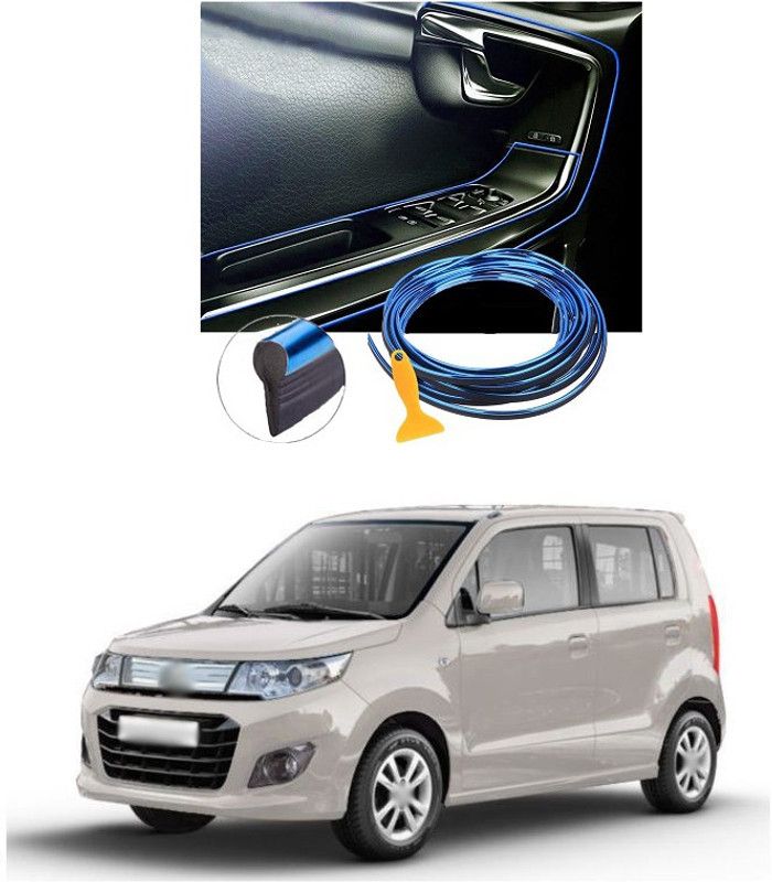 PECUNIA Car Interior Trim Strips-16.4ft/5M Universal Car Gap Fillers Automobile Moulding Line Decorative Accessories DIY Flexible Strip Garnish Accessory with Installing Tool (blue)e176 Car Beading Roll For Bumper, Trunk  (5 m)