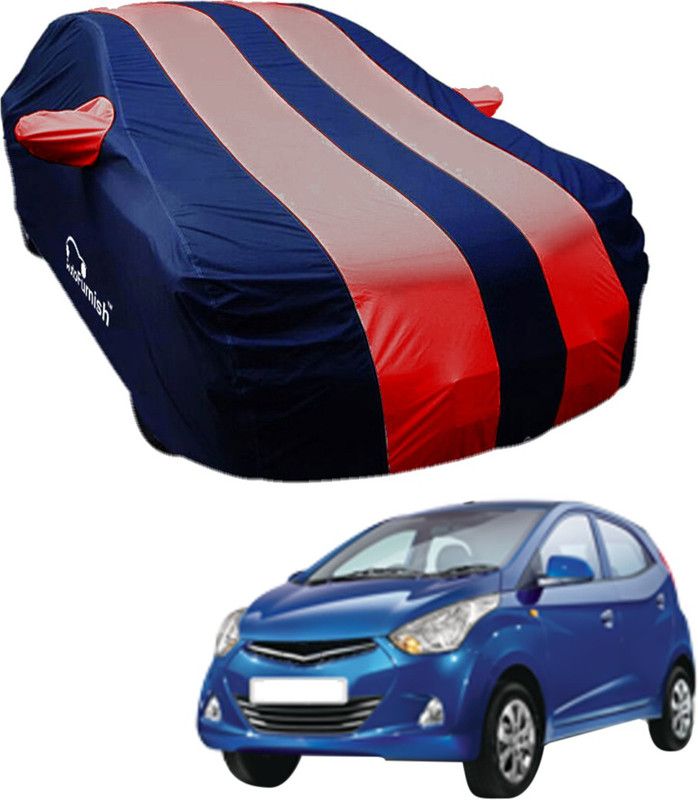 AutoFurnish Car Cover For Hyundai Eon (With Mirror Pockets)  (Blue, Red)