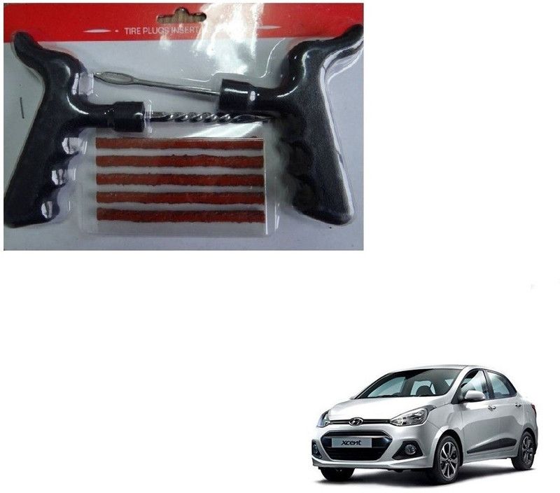 AuTO ADDiCT Car Tool Safety With 5 Strip Tubeless Tyre Puncture Repair Kit For Hyundai Xcent Tubeless Tyre Puncture Repair Kit