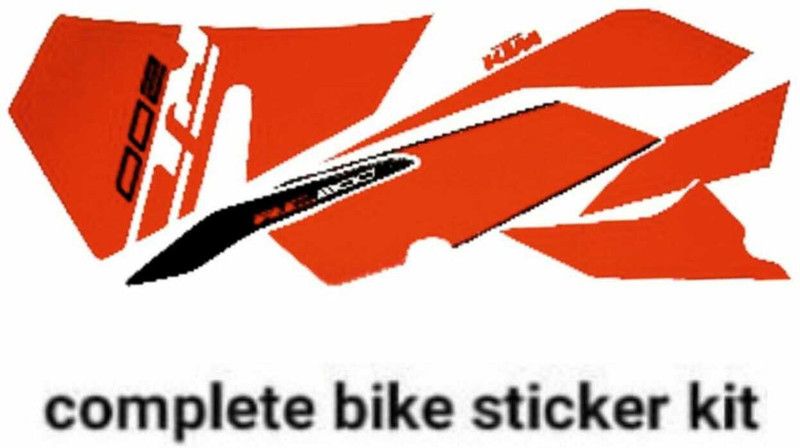 SAMIE Sticker & Decal for Car & Bike  (Orange, Black)