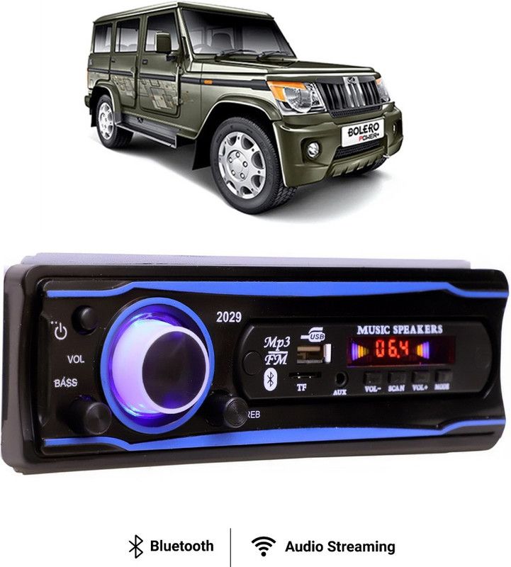 Purpleheart Blue Stereo-999 BLUETOOTH/USB/SD/AUX/FM/MP3 (BLUE & Black)P-257 Car Stereo  (Single Din)