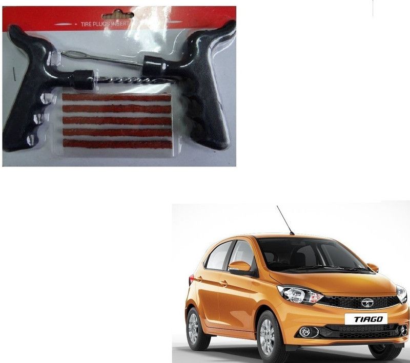 AuTO ADDiCT Car Tool Safety With 5 Strip Tubeless Tyre Puncture Repair Kit For Tata Tiago Tubeless Tyre Puncture Repair Kit