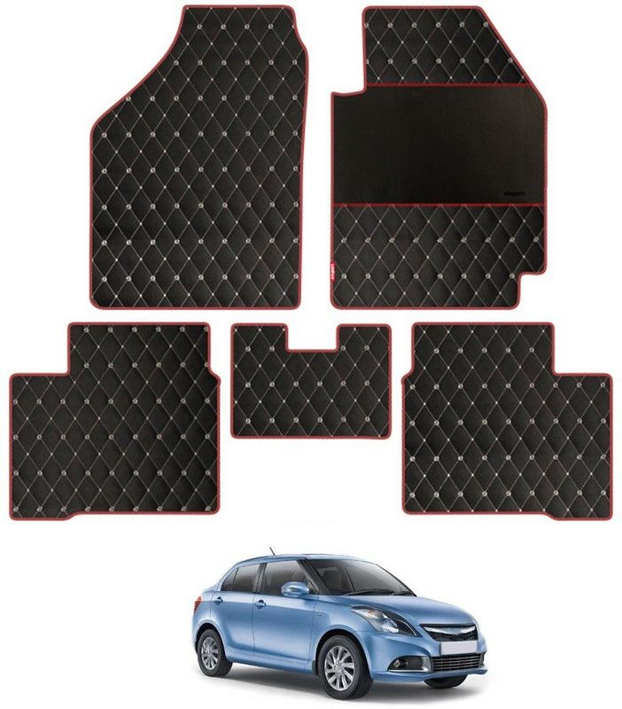 elegant Leatherite Standard Mat For Maruti Suzuki Swift Dzire  (Black, Red)