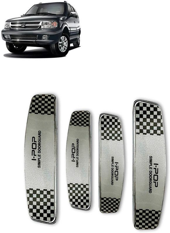 Etradezone Plastic Car Door Guard  (Silver, Black, Pack of 4, Tata, Universal For Car)