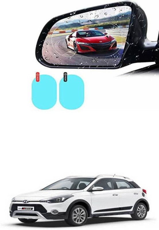 FKOK Anti-Glare Anti-Mist Protector Sticker For i20 Active Car Mirror Rain Blocker  (Blue)