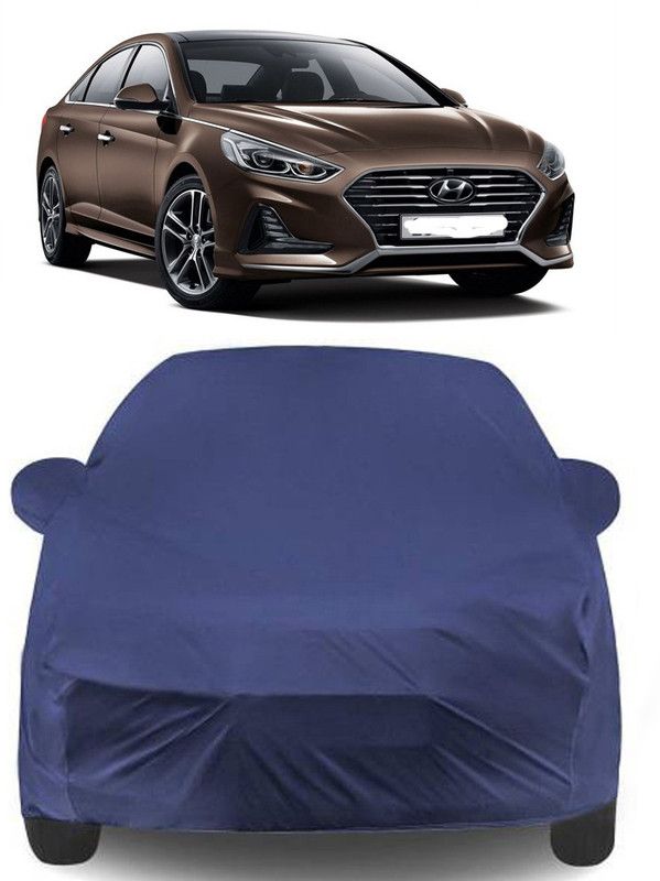 Genipap Car Cover For Hyundai Sonata Facelift (With Mirror Pockets)  (Blue)