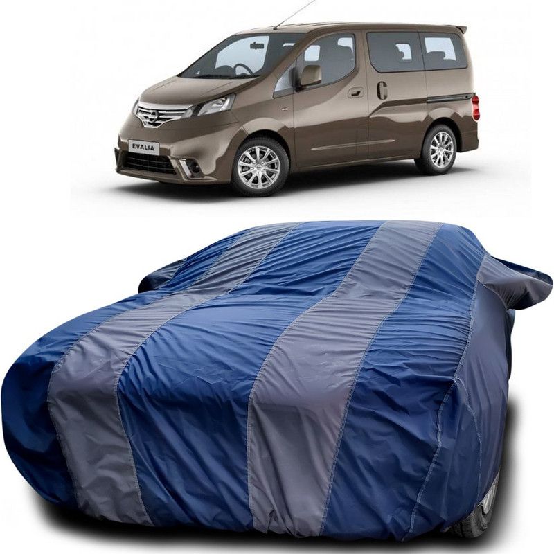 Ascension Car Cover For Nissan Evalia (With Mirror Pockets)  (Blue, Grey)