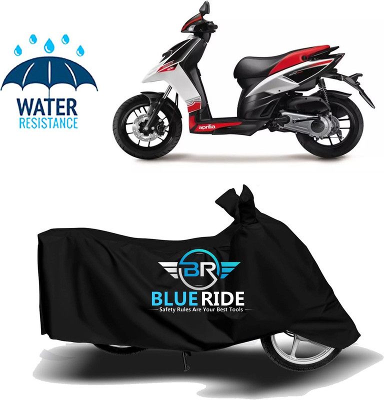 BLUERIDE Two Wheeler Cover for Aprilia  (SR 150, Black)
